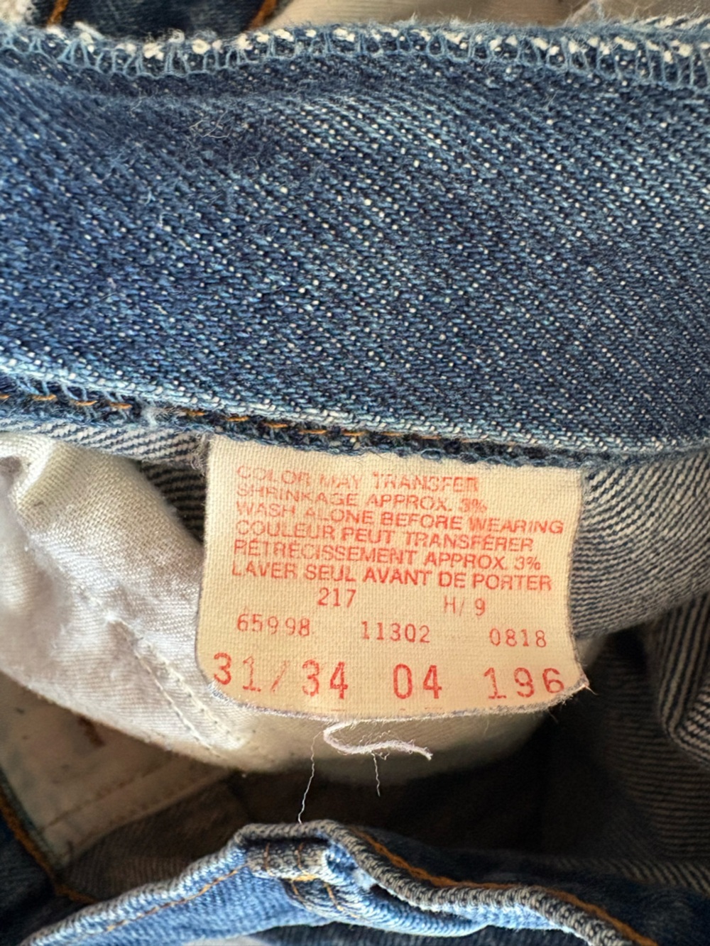 Vintage GWG Jeans Made in Canada 31x34 Straight Leg Denim Mens - Picture 2 of 8